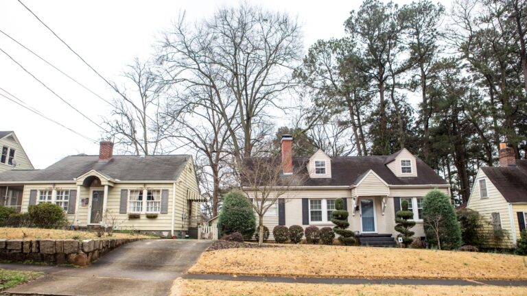 Atlanta neighborhood aerial view showing dense housing associated with higher bed bug rates